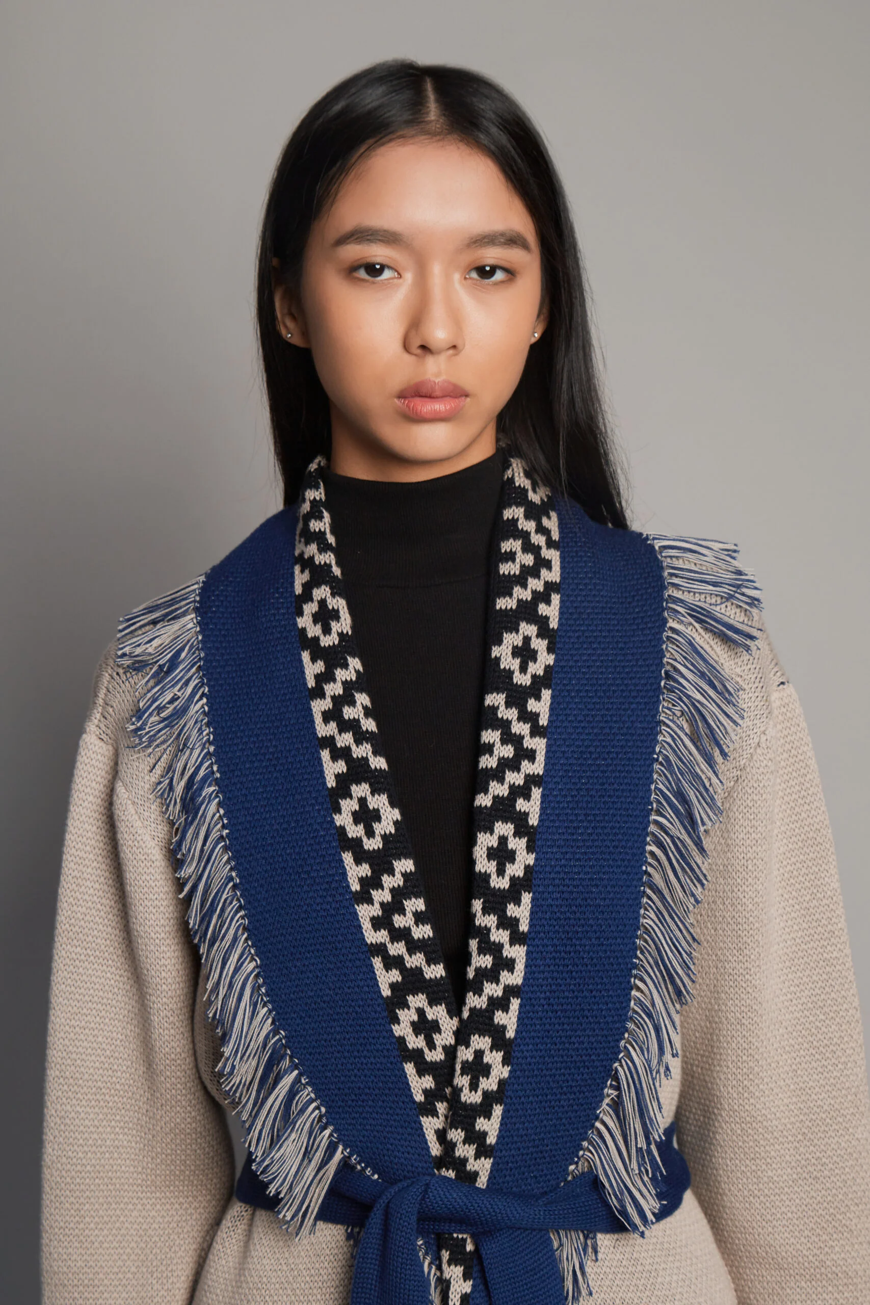 Andén Taupe Belt Cardigan - Image 10