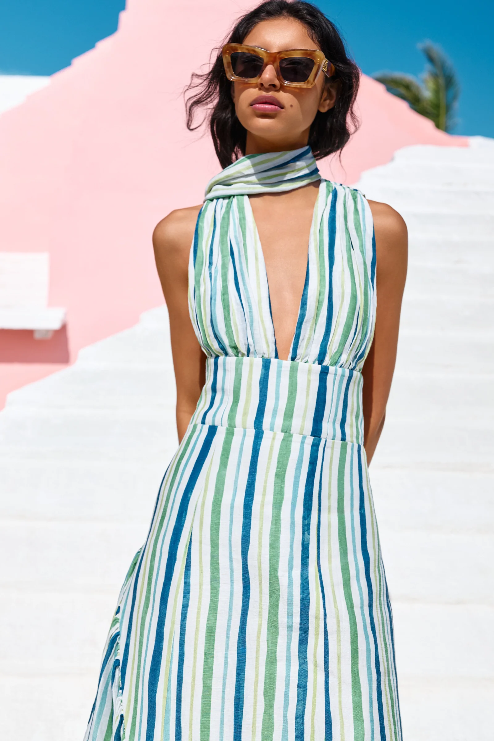 GWENDOLYN ASYMMETRICAL RUFFLE DRESS - Image 3