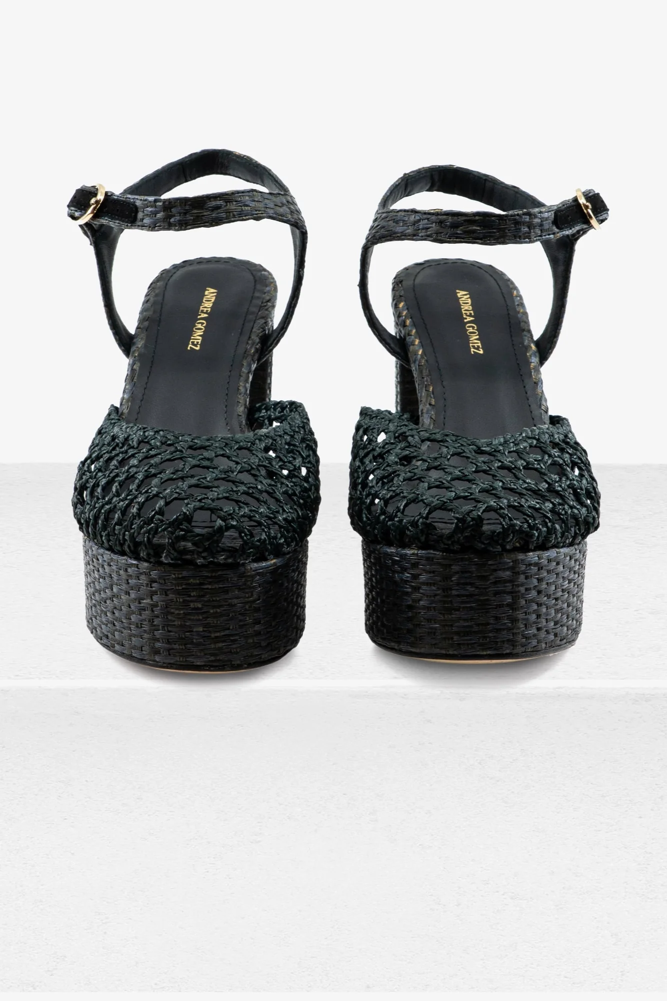 Beatriz Black Raffia Platform - Image 3