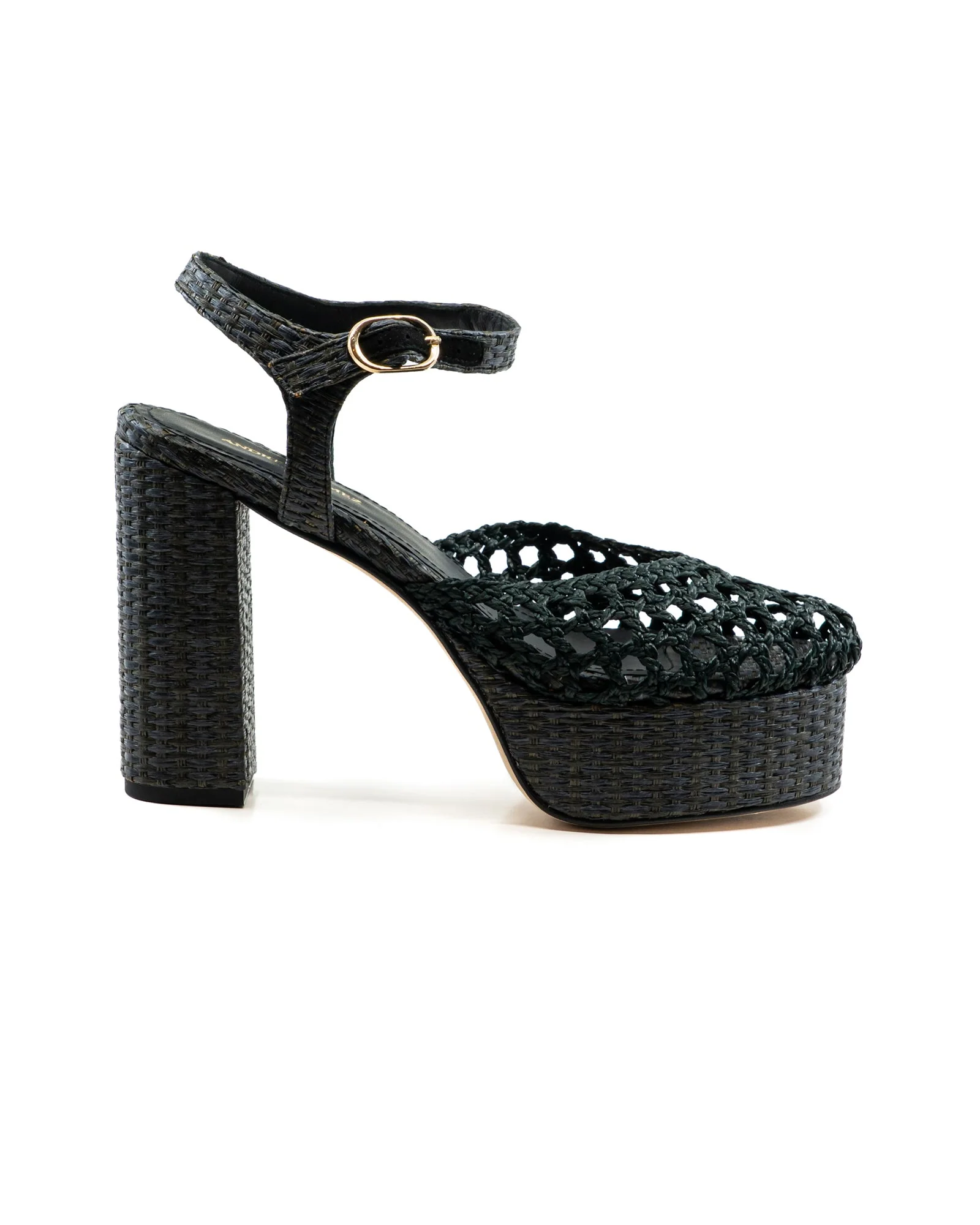 Beatriz Black Raffia Platform - Image 4