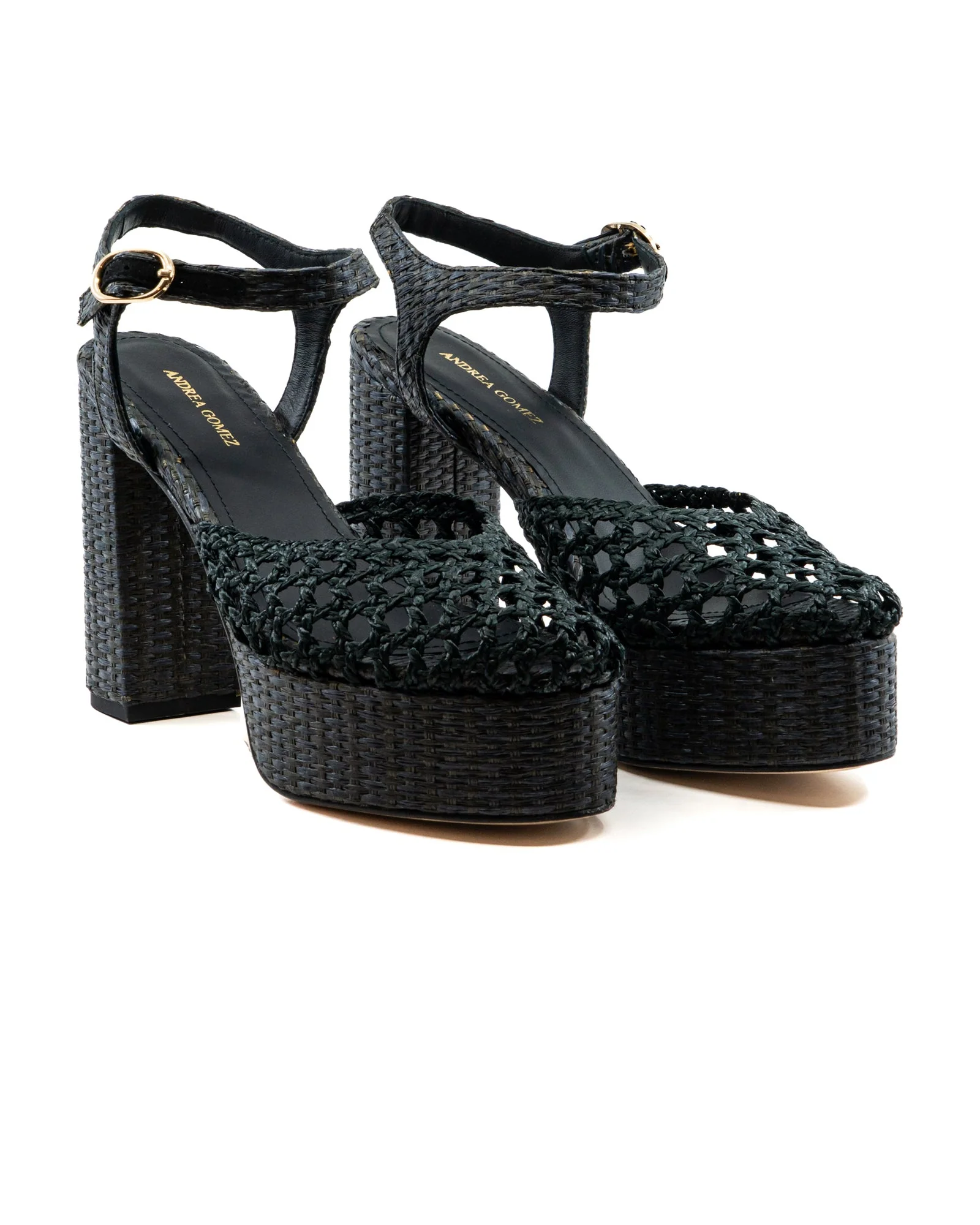 Beatriz Black Raffia Platform - Image 5