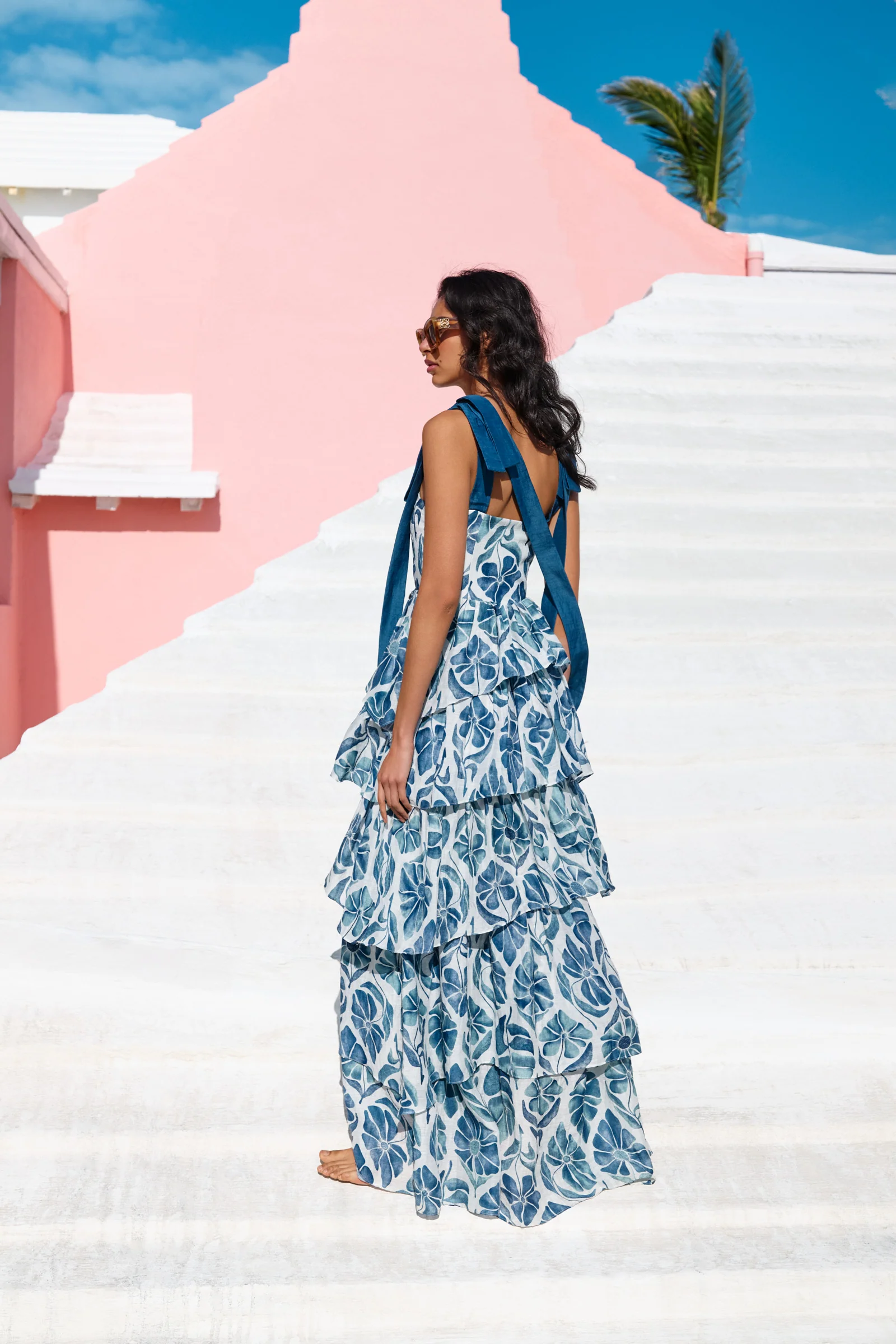 ODETTE TIERED RUFFLE GOWN - Image 4