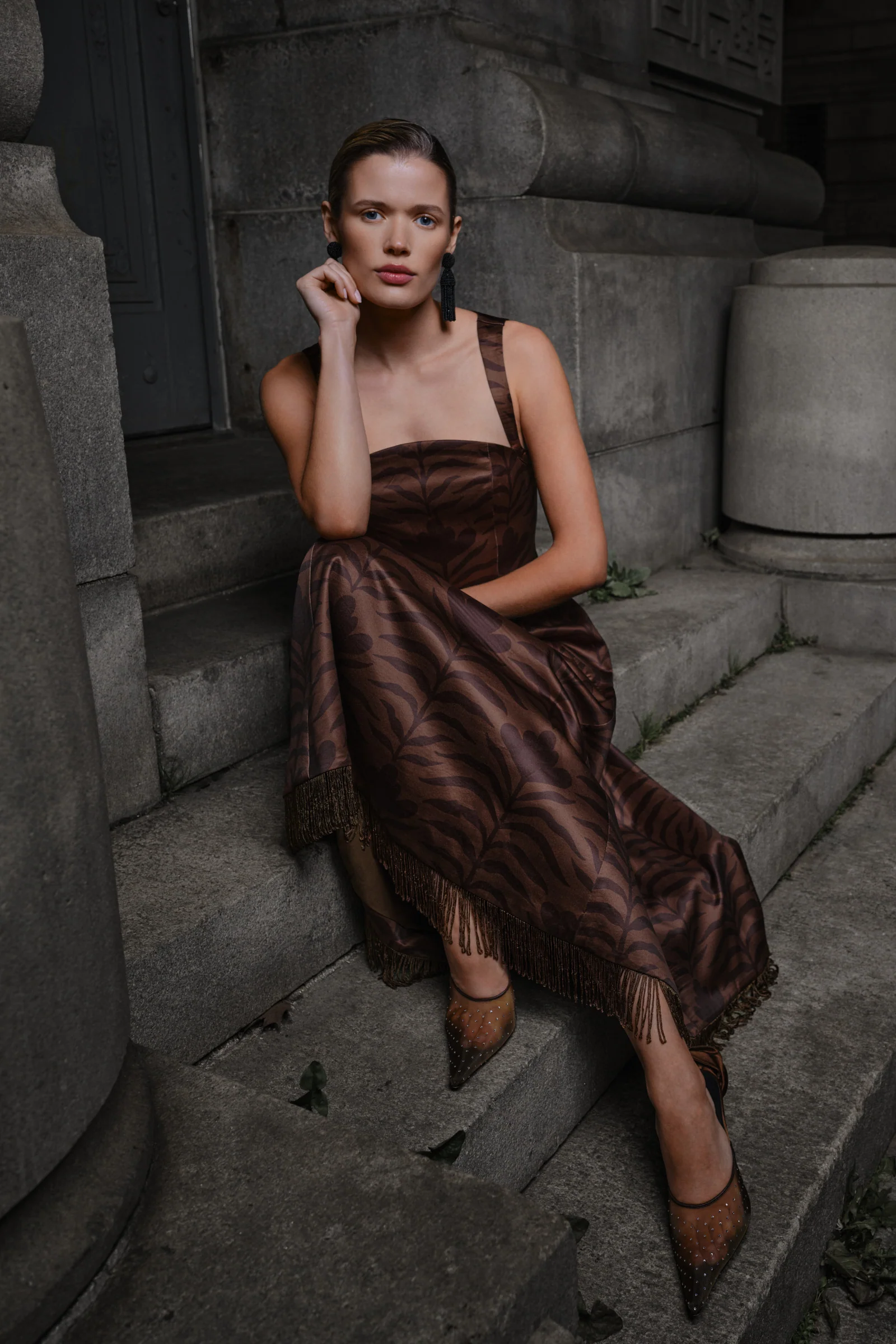 BEATRICE FRINGE MIDI DRESS - Image 3