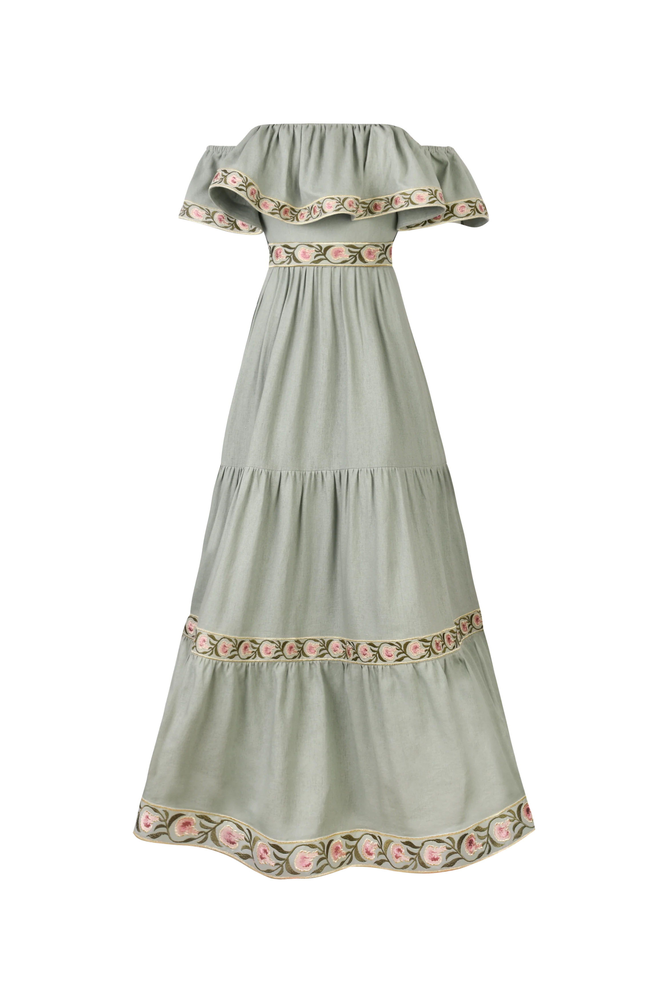 Carnation Ruffle Dress - Mint & Pink - Image 3