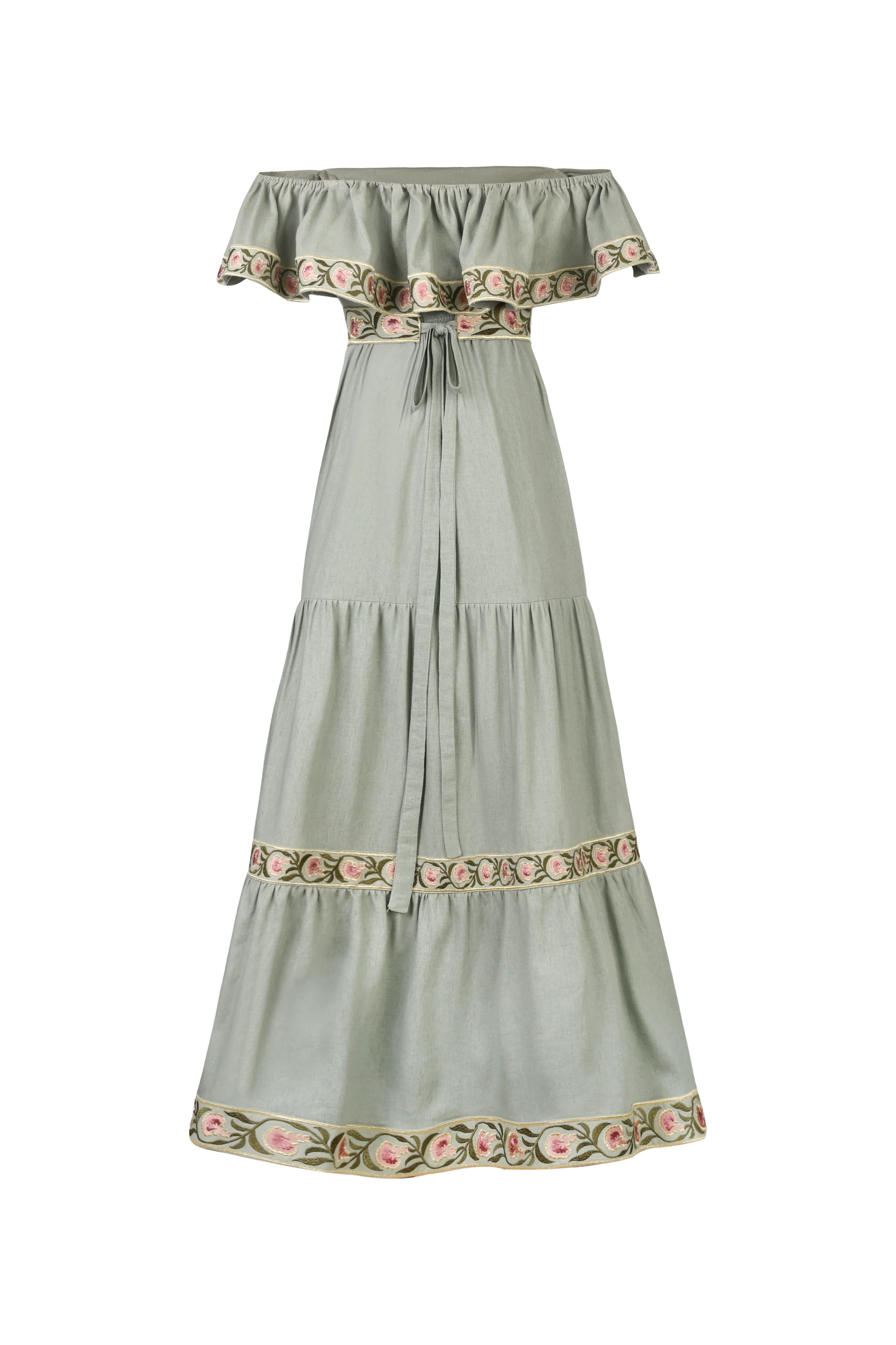 Carnation Ruffle Dress - Mint & Pink - Image 4