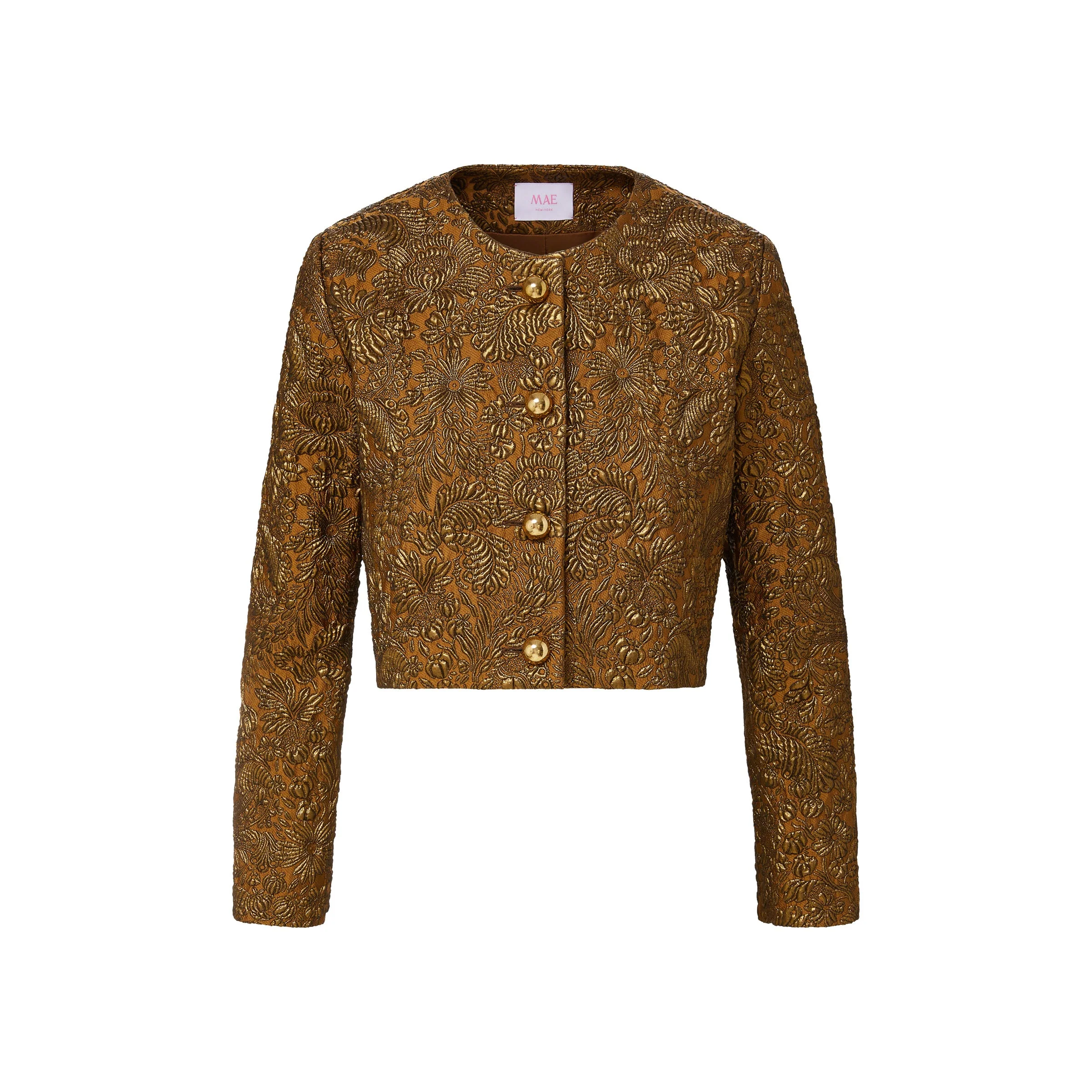 Cecilia Jacket in Bronze Brocade - Image 5