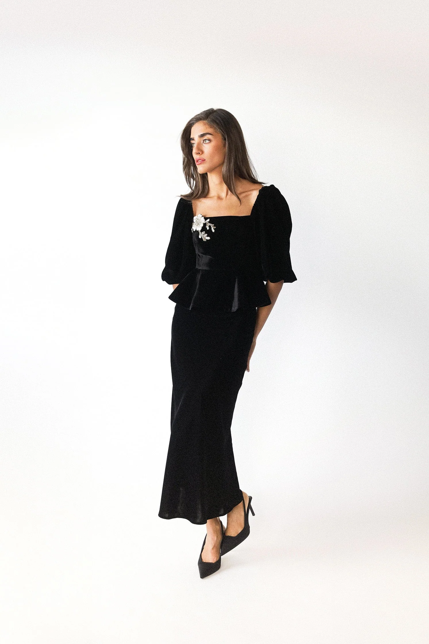 Celeste Midi Skirt - Black - Image 5