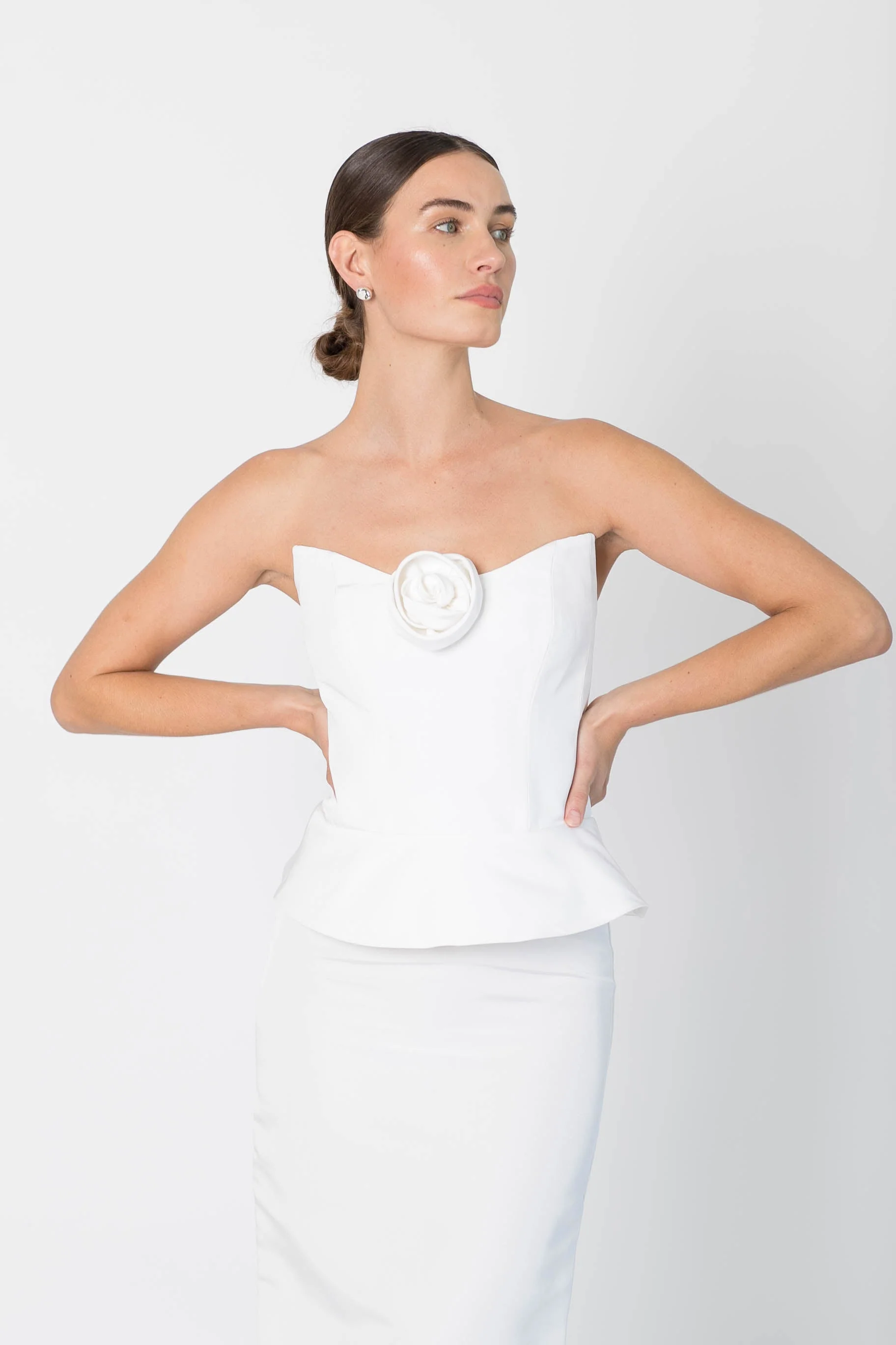 Delicias Corset Top, White - Image 5