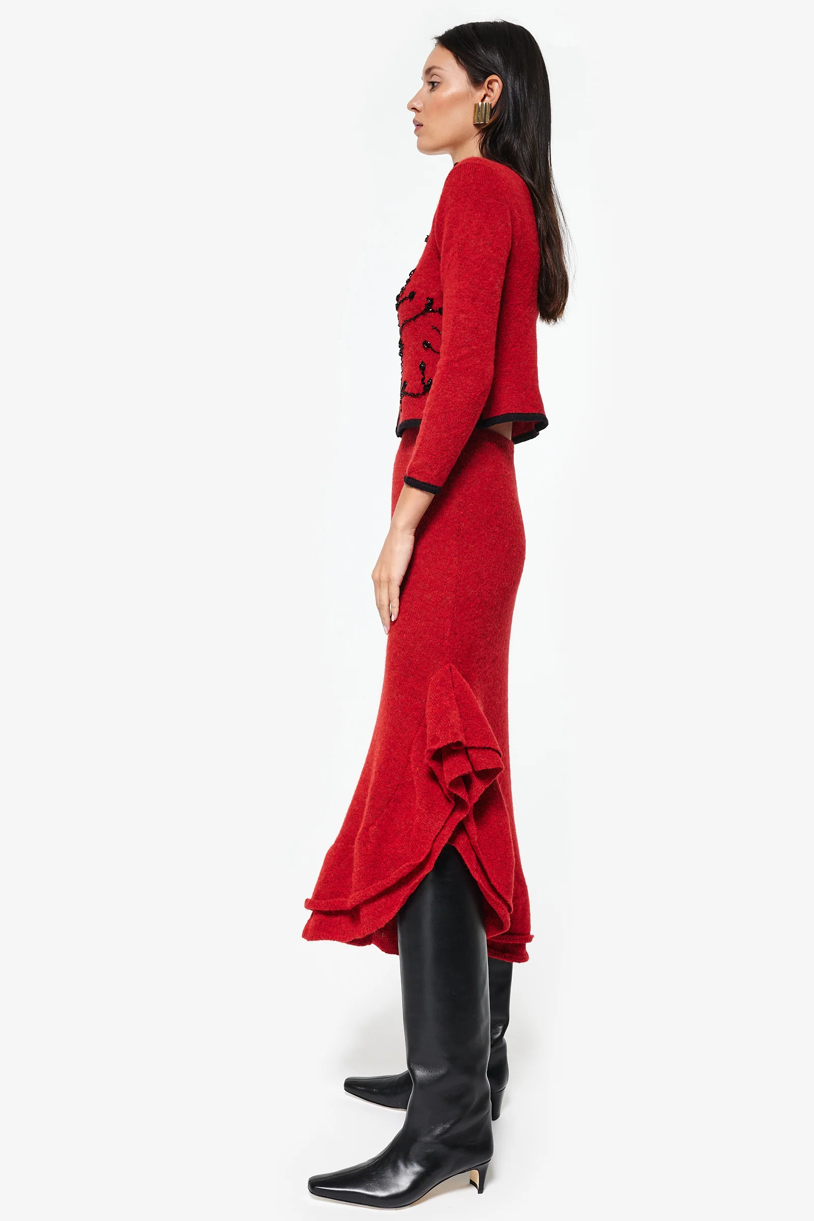 Moira Hand Embroidered Knit Cardigan - Image 4