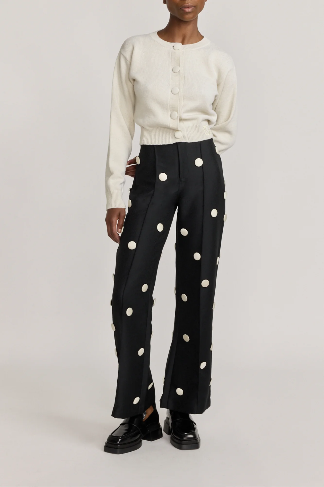 OFF-WHITE Buttoned Cropped Cardigan - Image 3