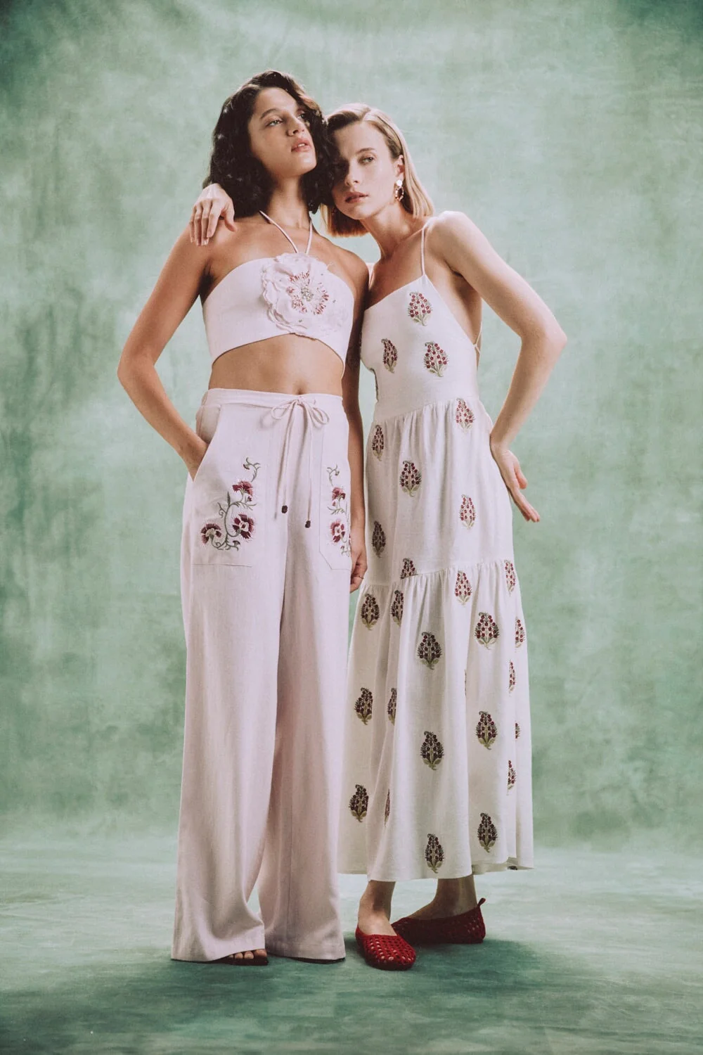 Sarv Maxi Dress - Off White & Red - Image 16