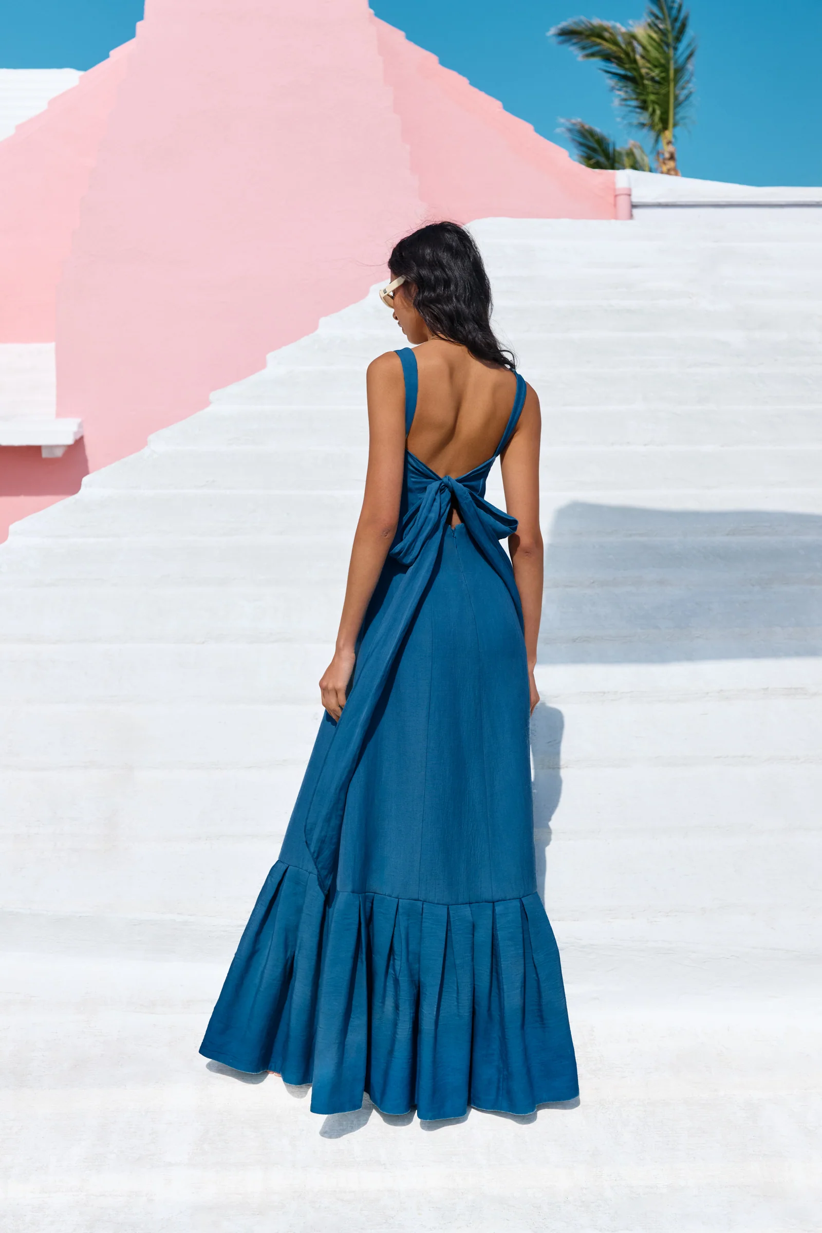 MARGARET OCEAN TIE BACK GOWN - Image 4